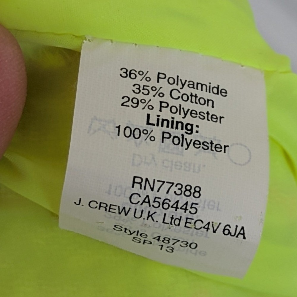 J.Crew No. 2 Pencil Skirt Size 12 Neon Yellow Pink Tweed Style Knee‎ Length - Picture 8 of 8
